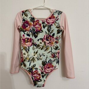 SweetHoney Pink and Blue Floral Bodysuit